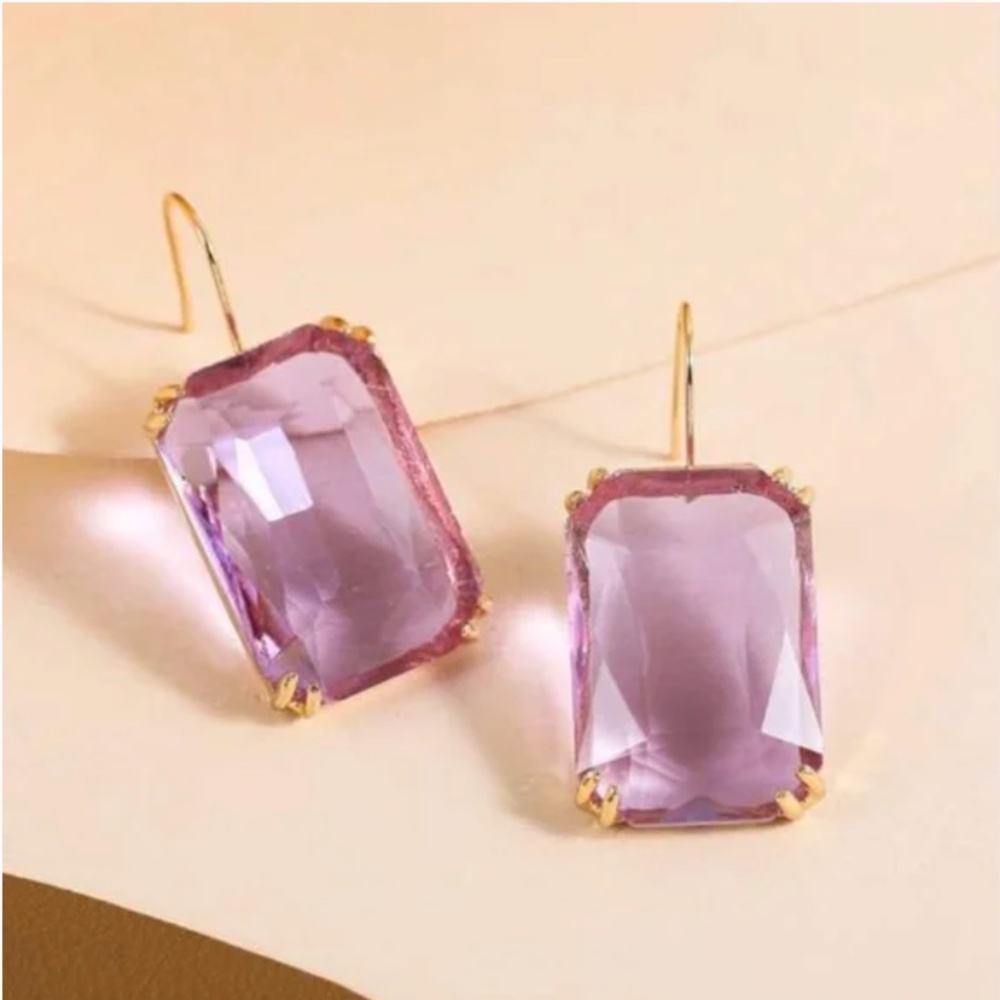 ❤️ FREE Baguette Large Drop Rock Hipster Chic Glam Party Elegant Classy Earrings